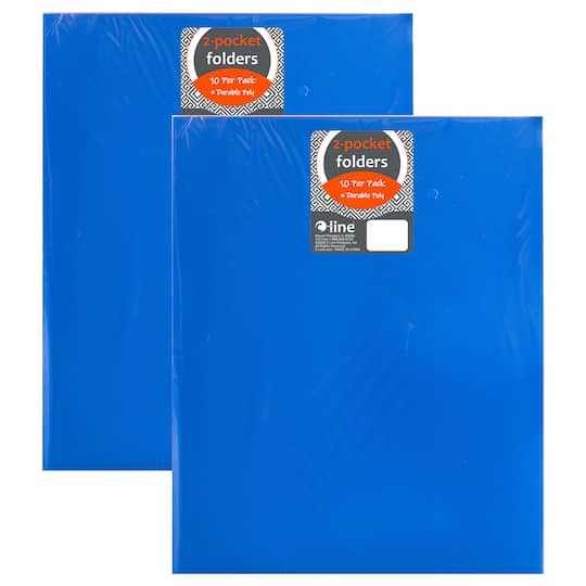 C-Line® Two-Pocket Heavyweight Poly Portfolio Folders, 2 Packs of 10